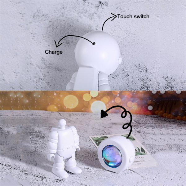 Rechargeable Astronaut Robot Rainbow Projection Sun Lamp Table Lamp Sunset Lamp Infinite Dimming Bedroom Atmosphere Lamp - Image 7