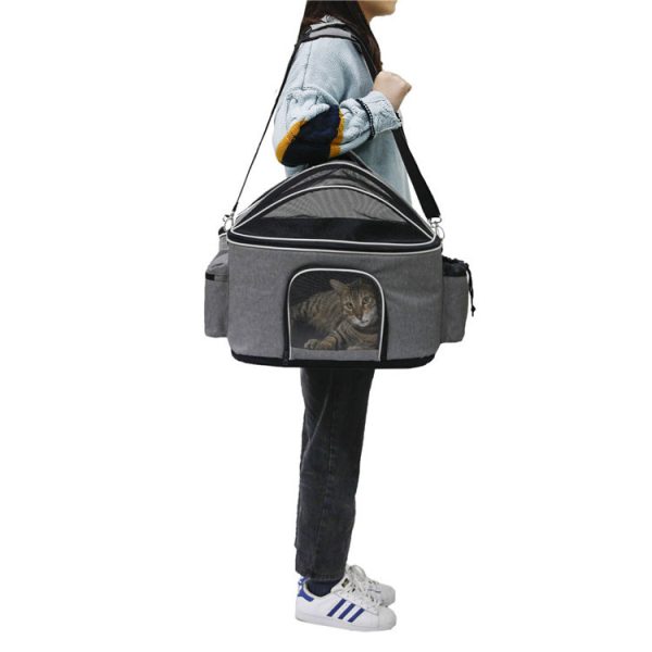 Foldable And Breathable Cat Bag For Outing, Portable Messenger - Image 2
