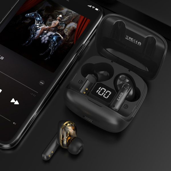New Mini Transparent Wireless Bluetooth Headset Digital Display ENC Noise Reduction True Wireless Sports Music - Image 5