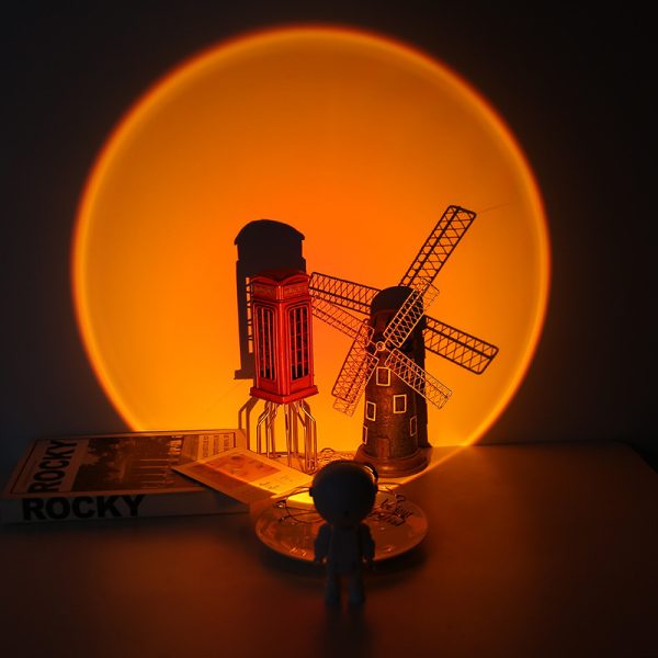 Rechargeable Astronaut Robot Rainbow Projection Sun Lamp Table Lamp Sunset Lamp Infinite Dimming Bedroom Atmosphere Lamp - Image 3