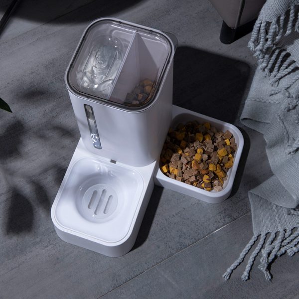Pet Automatic Water Storage Double Plastic Pet Bowl - Image 3