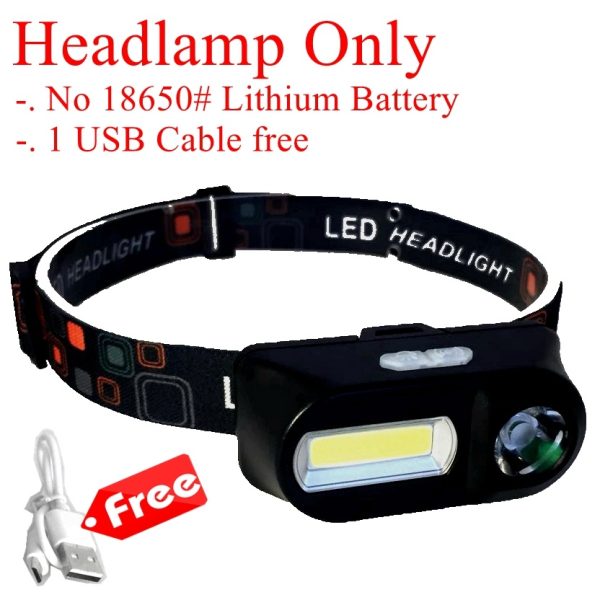 USB Rechargeable Headlight 3W LED Flashlight Waterproof shine Headlamp for Bicycle Camping Running not nitecore - Image 7