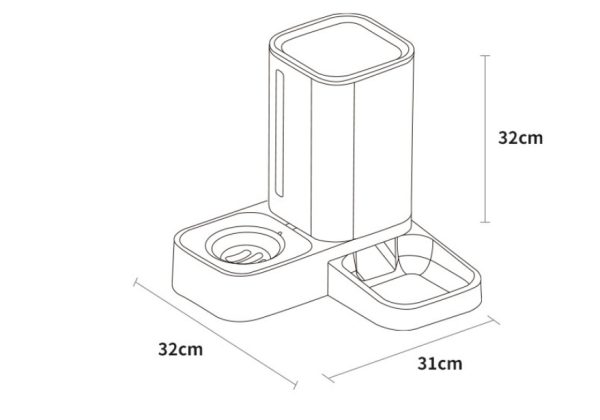 Pet Automatic Water Storage Double Plastic Pet Bowl - Image 7