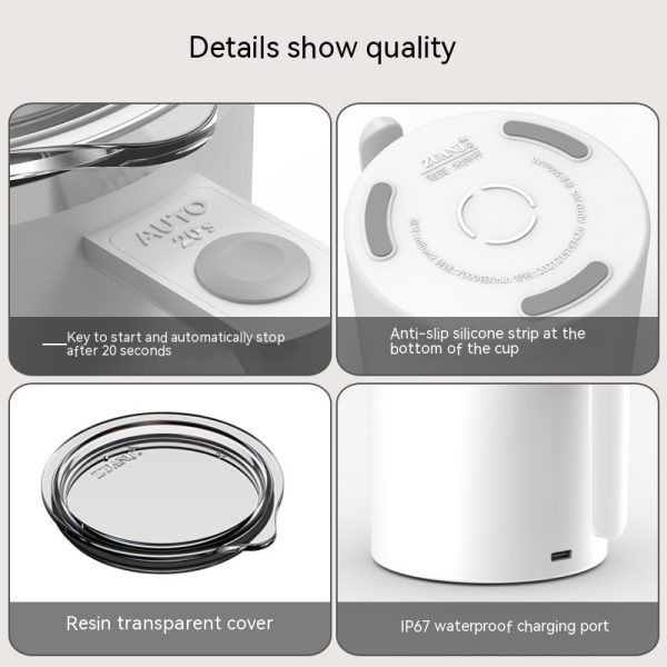 Portable Smart Magnetic Automatic Mixing Coffee Cup Rechargeable Rotating Home Office Travel Stirring Cup - Image 8