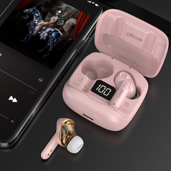 New Mini Transparent Wireless Bluetooth Headset Digital Display ENC Noise Reduction True Wireless Sports Music - Image 8