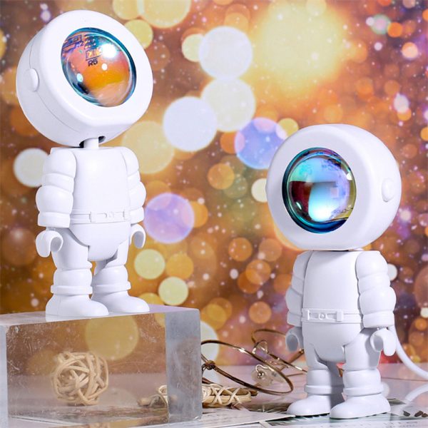 Rechargeable Astronaut Robot Rainbow Projection Sun Lamp Table Lamp Sunset Lamp Infinite Dimming Bedroom Atmosphere Lamp - Image 6