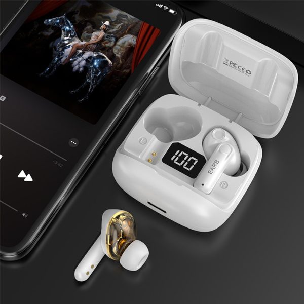 New Mini Transparent Wireless Bluetooth Headset Digital Display ENC Noise Reduction True Wireless Sports Music - Image 7