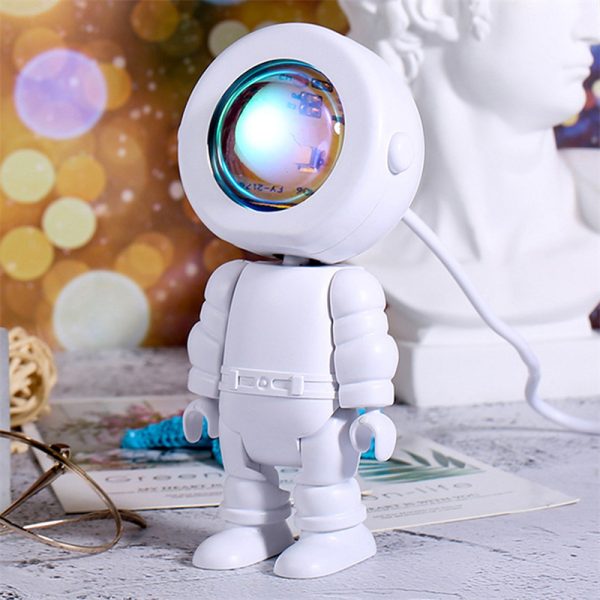 Rechargeable Astronaut Robot Rainbow Projection Sun Lamp Table Lamp Sunset Lamp Infinite Dimming Bedroom Atmosphere Lamp - Image 2